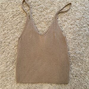 H&M Ribbed Tan Women's Top